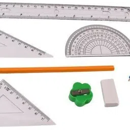 deodap 9 in 1 Stationery Set | Draft Rulers Kit for School, Students & Office Geometry Box image 4
