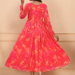 royal export Printed Georgette Stitched Flared/A-line Gown image 2