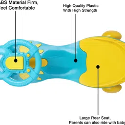 pawkykids Magic Swing Car with Music,360 Degree Rotating Handle Rideons & Wagons Non Battery Operated Ride On image 5
