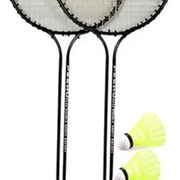 trego 2 pc double shaft racket with 3 nylon shuttle cock Badminton Kit-picture-42