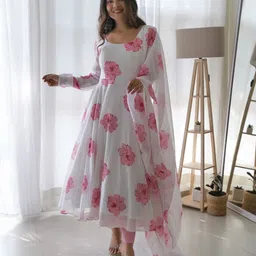 janardan Printed Georgette Stitched Anarkali Gown-picture-12