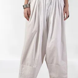 xaim edge Cotton Blend Solid Women ["White"] Salwar-picture-45