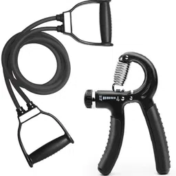 easymart Double Toning Tube with Hand Gripper Combo Hand Strengthener (Multicolor) Fitness Accessory Kit Kit-picture-19