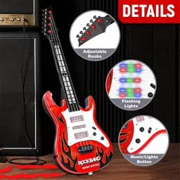 mahi zone Guitar Rockband, Battery Operated Music and Lights Rock Band Guitar_A23M image 3