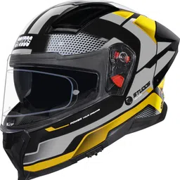 studds Helios Asphalt Full Face ISI and DOT Certified Helmet with Dual Visor Motorbike Helmet-picture-18