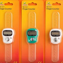 auracollection Digital Finger Name Jap Counter (Pack of 3 Random Color) | LED Display | Digital Tally Counter image 1