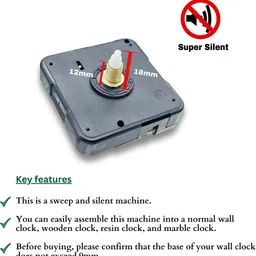 epoxy fusion Analog 30 cm X 30 cm Wall Clock image 3