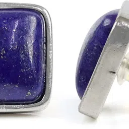 REIKI CRYSTAL PRODUCTS Natural Lapis Lazuli Square Shape Crystal Stone Earring/Jhumki Earrings Set Lumineux Uno Lapis Lazuli Plug Earring-picture-35