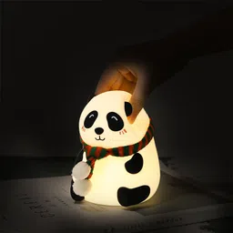 finaro Cute Panda Silicon Night Lamp USB Rechargeable 7 Color Changing For Kids Night Lamp image 5