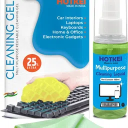 HOTKEI Multipurpose Laptop Keyboard Cleaner Cleaning Kit Gel + Liquid +Microfiber Cloth Combo Set-picture-14