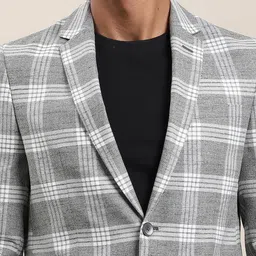 turtle Men Checkered Single Breasted Casual Blazer image 5
