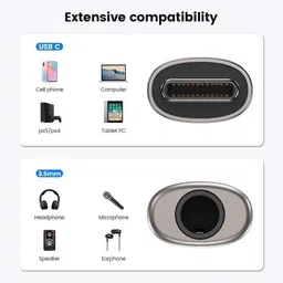 DPJ Multicolor USB Type C to 3.5mm Audio Jack [PACK OF 2] Phone Converter image 2