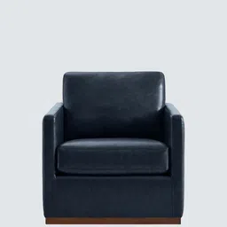 timberly Bobby Pu Leather 1 Seater Sofa In Blue Colour image 3