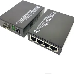 RAMEX 4 RJ45 Fiber Media Converter Gigabit 10/100/1000 Base-Tx to Base-Fx 2Pcs 1 Ports 1000 Mbps Network Switch image 3