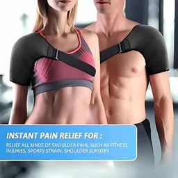 kaidaa Shoulder Support Brace With Adjustable Stretch Strap Belt For Men, Women Lacrosse Shoulder Pad image 3