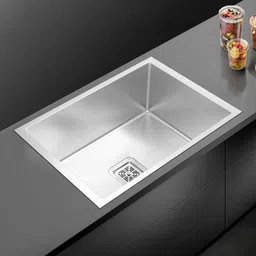 frap Handmade SS 304 Kitchen Sink 24x18x10 Inch with Coupling, Pipe & Basket Vessel Sink-picture-22