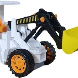 smart boy White JCB Construction Truck Toy with Lights, Sounds & Music for Young Builders-picture-16