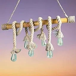 kinis KIN-6 LIGHT BAMBOO Jhoomar Hanging Light/ Ceiling Light to Decor your Home Chandelier Ceiling Lamp image 2