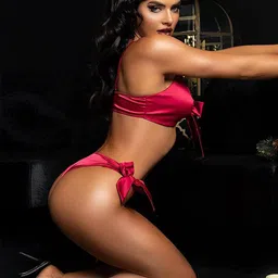 klovvy Self Design Women Swim-dress Red Swimsuit image 2