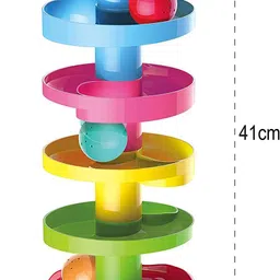snm97 Early Education Baby 5 Layer Roll Ball Drop and Roll Swirl Tower_8901 image 3
