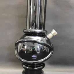mftonline MFT ONLINE 12 INCH ACRYLIC METALIC BLACK GLOBE WATER BONG Beer Bong Funnel image 2