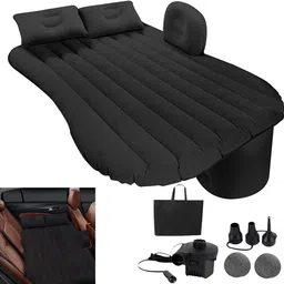 bluejack Travel Inflatable Car Bed Mattress with 2 Air Pillows, Car Pump and Repair KiT Relaxing Travel, Outdoor Camping Car Inflatable Bed-picture-21