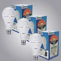 oniexo Pack of 3-Portable 12W Emergency LED Bulb for Reliable Lighting in All Scenarios 4 hrs Bulb Emergency Light-picture-10