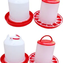tm&w 1.5 LTR Drinker 20 pcs & 1.5 Kg Feeder 20 pcs =40 pcs combo for bird Pole Bird Feeder image 2