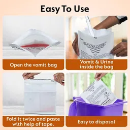 daynacare Vomit Spitting Urine Disposable Dry Perfumed Super Absorbent Bags 10 Pcs ROSE) Vomit Bag image 3