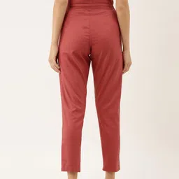 the dry state Women Regular Fit Orange Pure Cotton Trousers image 2