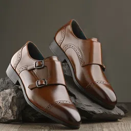 house of pataudi Premium Comfort Monk Strap For Men-picture-13