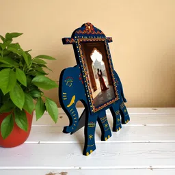 art street Elephant Photo Frame Handcrafted Indian MDF Decorative Tabletop Frame Ethnic Decorative Showpiece - 22 cm-picture-14