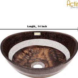 actino 12 x 14 Dip Bowl AC. 09 ( 12 x 14 table top wash basin) Table Top Basin image 5