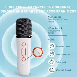 JOCR 10W Bluetooth Speaker Wireless Karaoke Mic Speaker with RGB Light speakersZX84 10 W Bluetooth Party Speaker-image-26