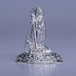 mahita collections Pure Silver Subramanyam Swamy With Mayur Idol 13G Decorative Showpiece - 3.556 cm image 2