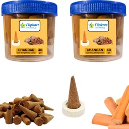 flipkart smartbuy Chandan Herbal Dhoop Incense 80 gm Organic Sticks Charcoal Free Cow dung Organic Incense Stick, Sandalwood-picture-28