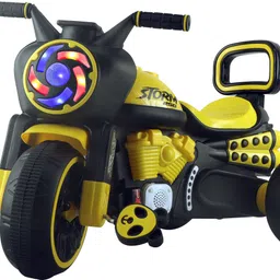 Storm Bike Tricycle for Kids | Toddler Trike | Headlight, Music, Eva Wheels | Curved Seat & backrest | Push Along Pedal Trike for 15 Months to 3 Years Tricycle-image-78