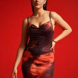 tandul Women Bodycon Brown Mini/Short Dress image 1