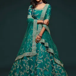 fashion filament – live your fashion Embroidered Semi Stitched Lehenga Choli-picture-18