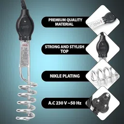 onester home appliances Water Heater 2000W Shock Proof Immersion Rod Copper 1 Year Replacement 2000 W Shock Proof Immersion Heater Rod image 2