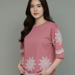 giant versus Women Printed Round Neck Organic Cotton Pink T-Shirt-picture-31