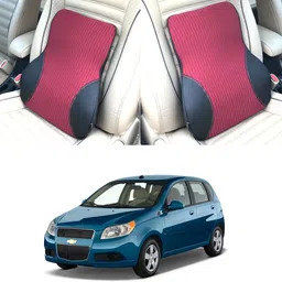 oshotto Black, Red Fabric, Leatherite Car Pillow Cushion for Chevrolet-picture-19