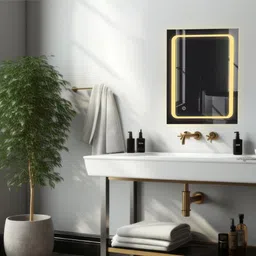 tryotone Wall Led Mirror With Touch Sensor 3 Led Lights 18X24inch Bathroom/Wash Basin Bathroom Mirror image 3