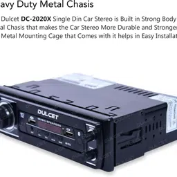 dulcet DC-2020X Double IC High Power Universal Fit Mp3 Car Stereo with Dual USB/Bluetooth/FM/AU/Remote & Built-in Equalizer with Bass & Treble Control [Also, Includes a Free 3.5mm Premium Aux Cable] DC-2020X Car Stereo image 5