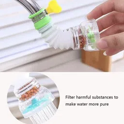 rukshv 360° Rotating Tap Water Filter, Faucet Sprayer Extender with 3-Layer Faucet Nozzle image 3