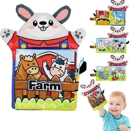 climberty Rabbit Hand Puppet Cloth Books Sensory Toy Baby 0-12M-picture-15