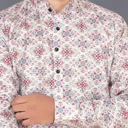 varidashi Men Regular Fit Printed Mandarin Collar Casual Shirt image 4