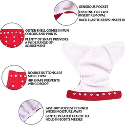 solida Baby/Kids/Infant/New-born Baby Reusable Diaper, Washable Cloth Diaper for Baby image 5