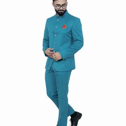 aljaami Men jodhpuri bandhgala Solid Suit image 3