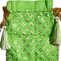 aa international Women Green Potli image 2